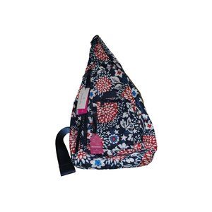 Vera Bradley Red White Blossoms Reactive Sling Backpack NWT
